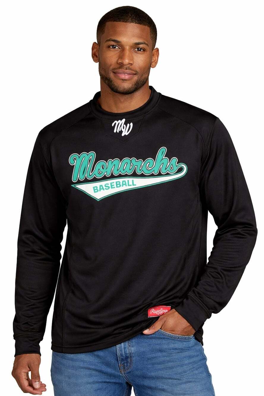 KANSAS CITY MONARCHS SWEATSHIRT NEGRO LEAGUE BASEBALL NEW Large L100 Excellent